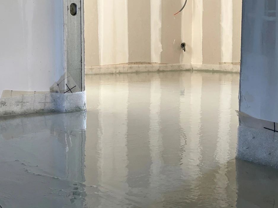 Intérieur d'un bâtiment en construction